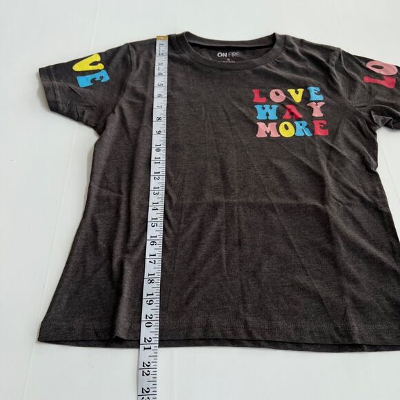 New ON FIRE Women's Love Way More Short Sleeve Tee Shirt Top (S-XL) - Picture 5 of 6